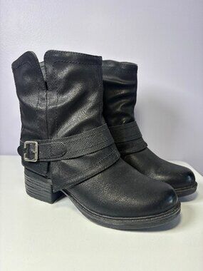 Alberto Fur Lined Moto Style Boot Size 37